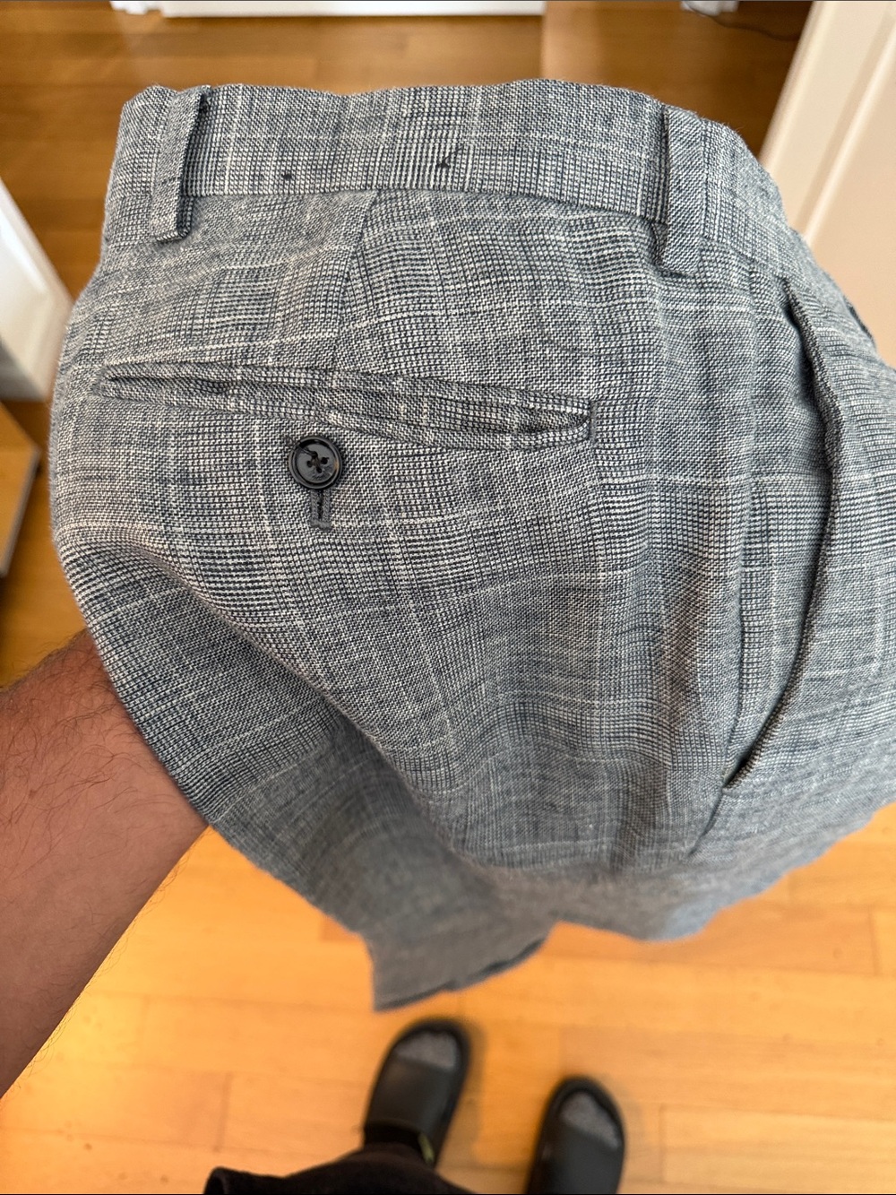 Banana Republic Gray Glen Plaid Men's Dress Shorts
